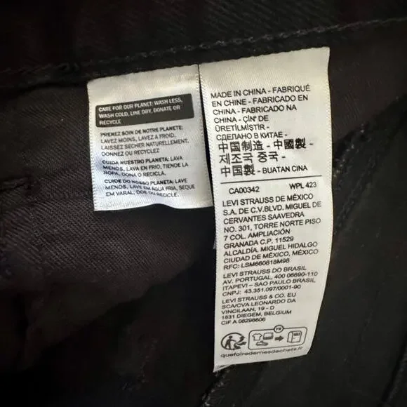 Levi's x McLaren Speed Baggy Jeans Black Formula 1 Racing Womens Sz 31